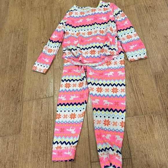 Lot of 2 winter pjs with adorable prints! Sz 6 - Picture 2 of 7